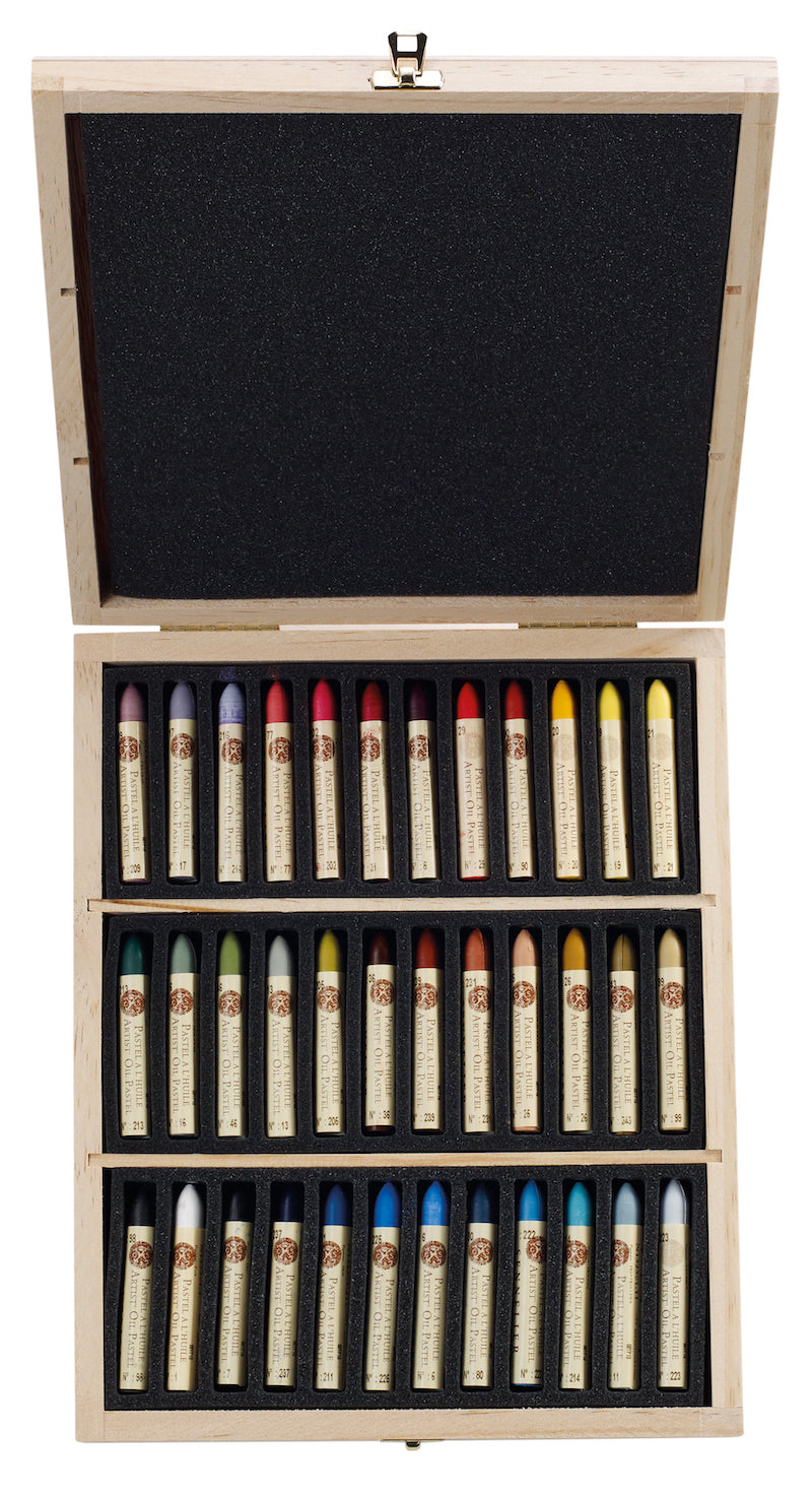 Set 36 "Plein Air" houten koffer Oliepastels Sennelier