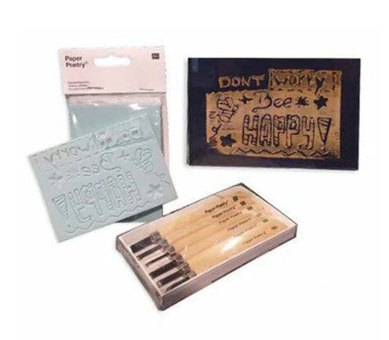 3 Stempel-rubber rechthoekig 4.75x7.75 cm Paper Poetry