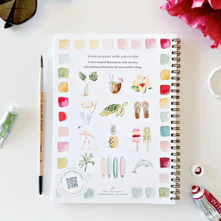 Aquarelverf werkboek - Tropical- emily lex studio watercolor workbook