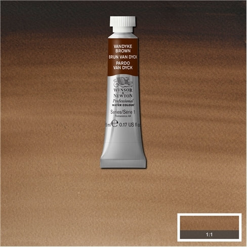 Vandyke Brown 5ml 676 S1 Artist's Aquarel Winsor & Newton