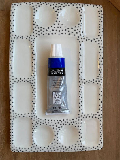 Handgemaakt Porselein palet, origineel keramisch kunstenaarspalet, aquarelpalet, muddy ceramic