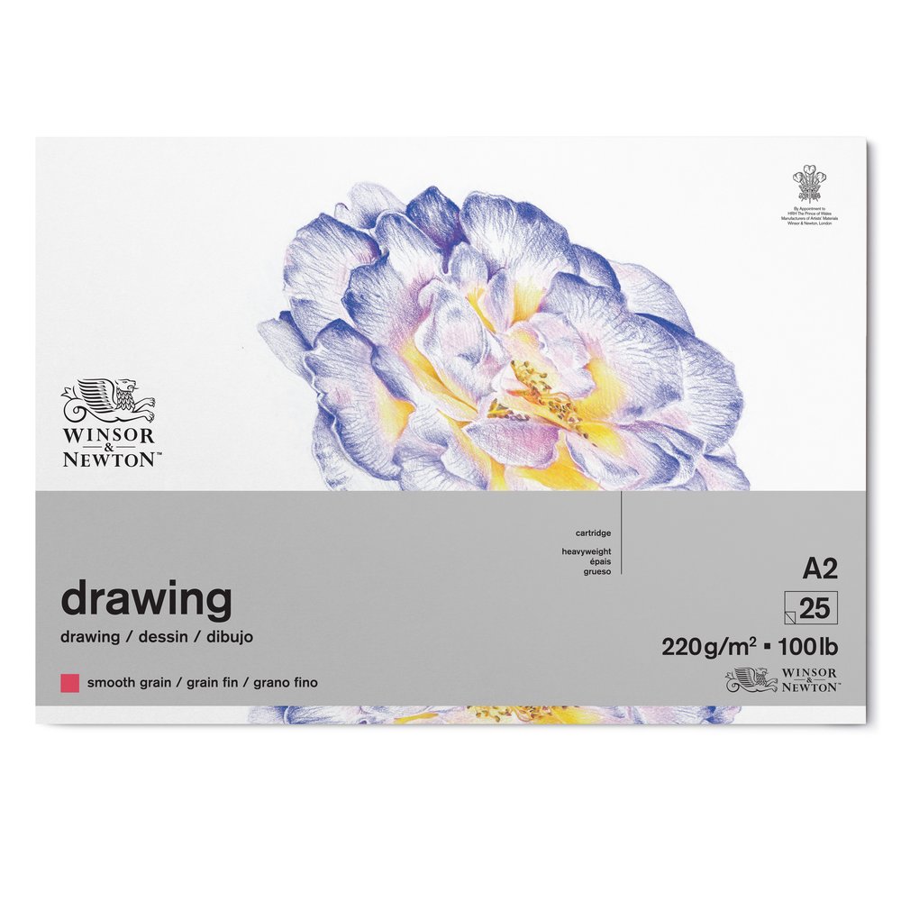 A2 Smooth Surface 220 gr. Tekenblok Gelijmd 25 vel Winsor & Newton