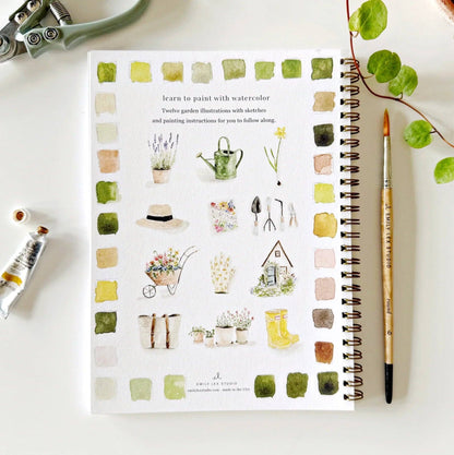Aquarelverf werkboek - Tuinen - emily lex studio watercolor workbook