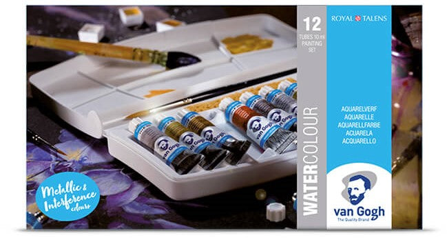 Van Gogh Waterverf set 12 tubes specialty kleuren Aquarelverf