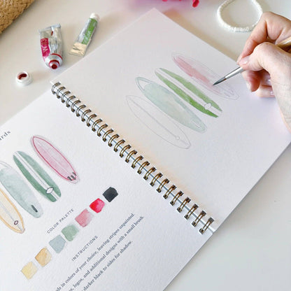 Aquarelverf werkboek - Tropisch - emily lex studio watercolor workbook