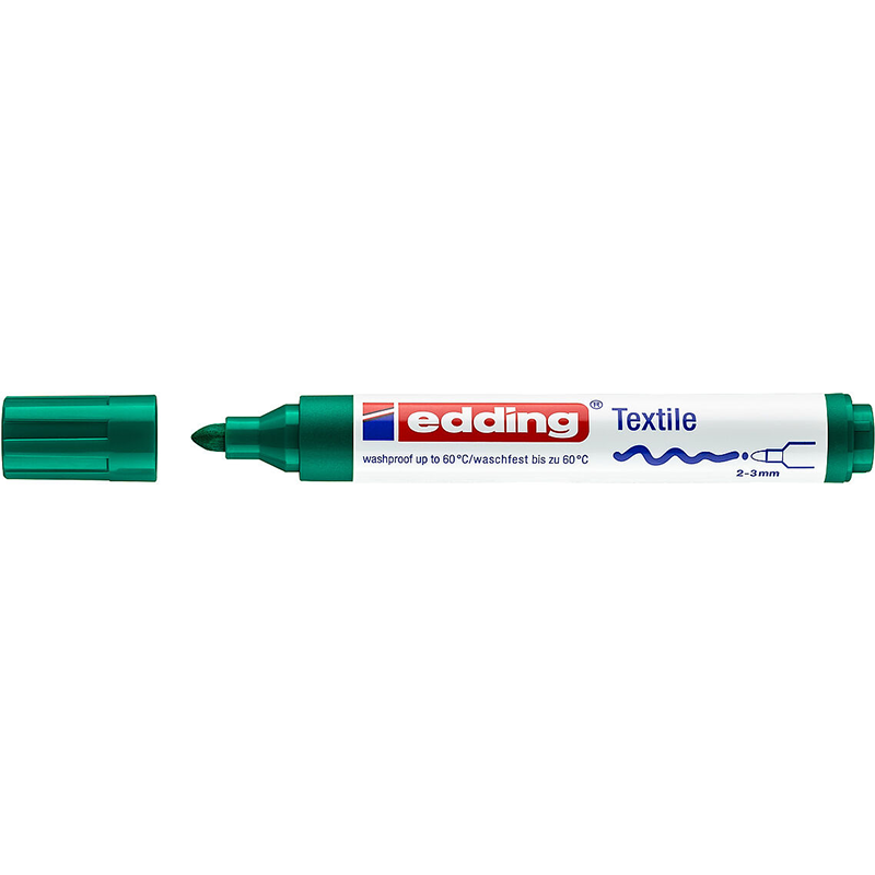 Textielstift 4500 Groen 04 ronde punt Edding