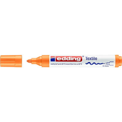 Textielstift 4500 Neon Oranje 66 ronde punt Edding