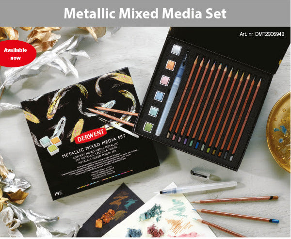 Derwent Metallic Mixed Media Set