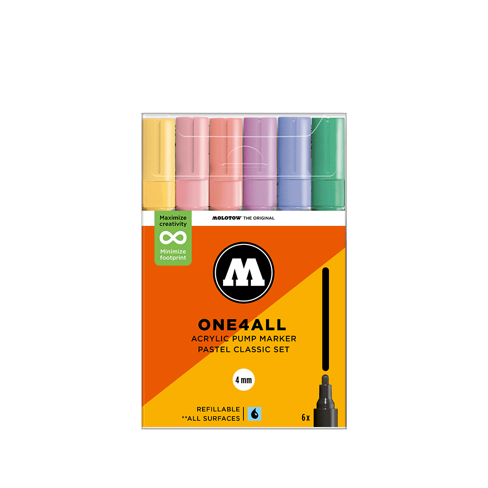 227HS Pastel Classic Set - 4 mm (6x) Molotow One4All Acryl Marker