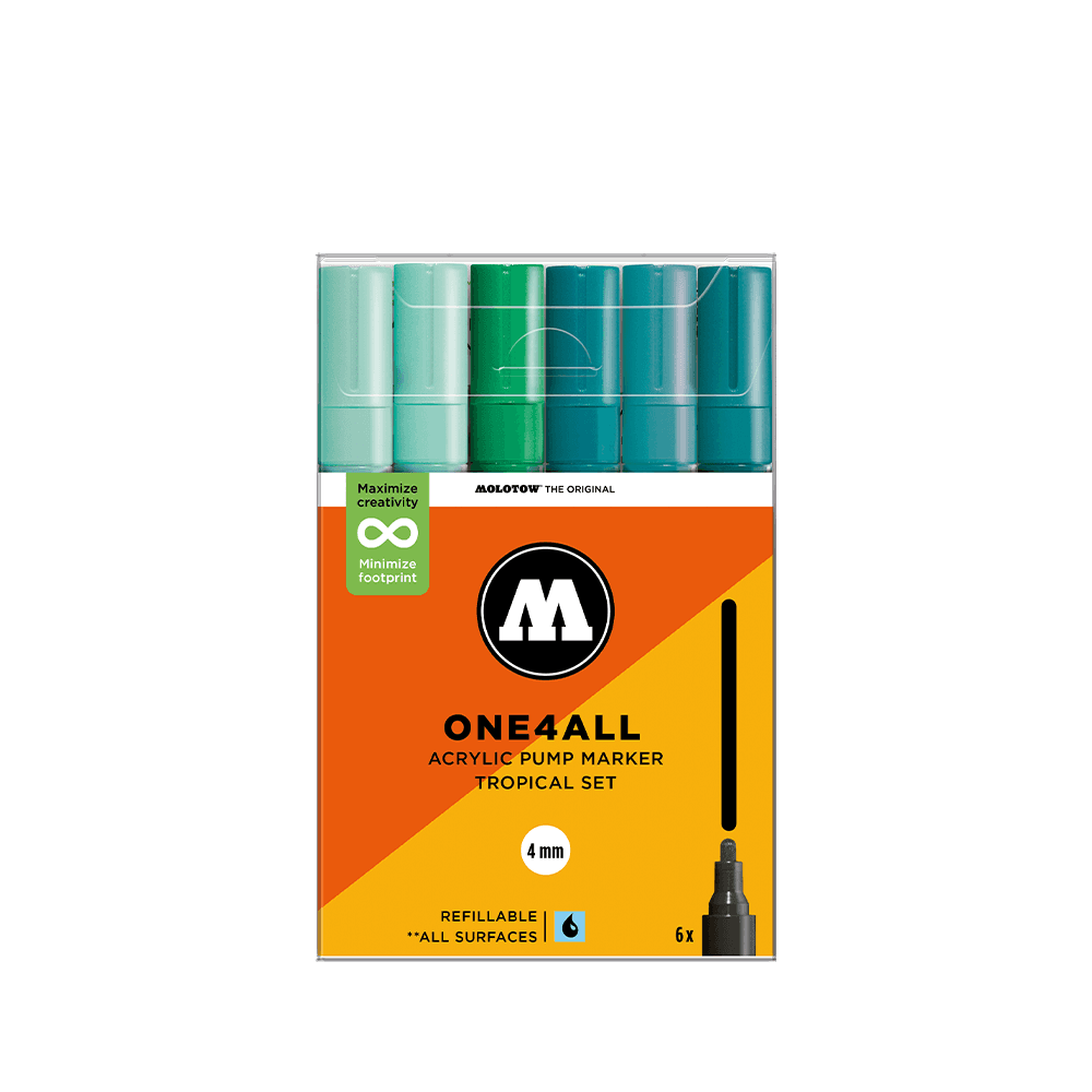 227HS Tropical Set - 4 mm (6x) Molotow One4All Acryl Marker