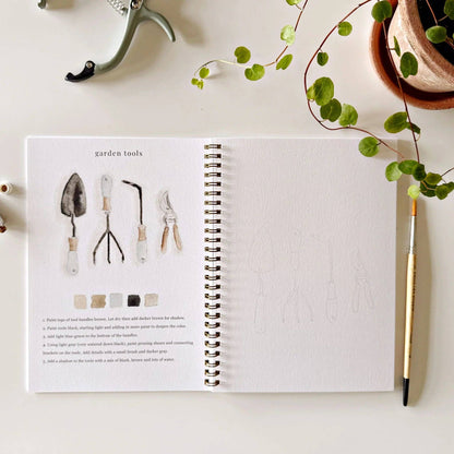Aquarelverf werkboek - Tuinen - emily lex studio watercolor workbook
