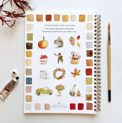 Aquarelverf werkboek - Herfst- emily lex studio watercolor workbook