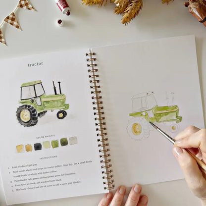 Aquarelverf werkboek - Boerderij- emily lex studio watercolor workbook