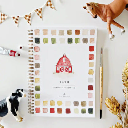 Aquarelverf werkboek - Boerderij- emily lex studio watercolor workbook