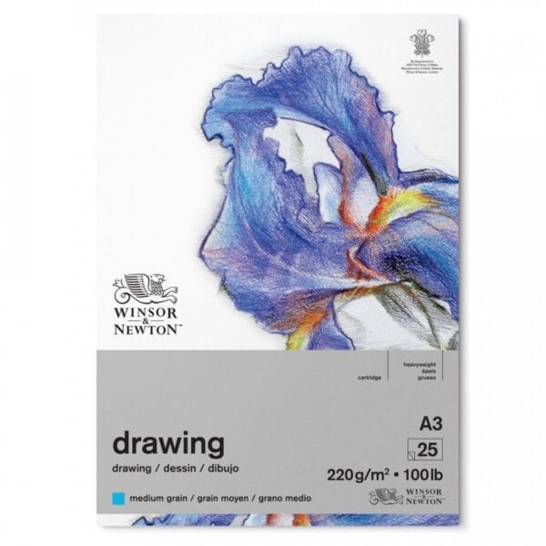 A3 Medium Surface 220 gr. Tekenblok Gelijmd 25 vel Winsor & Newton