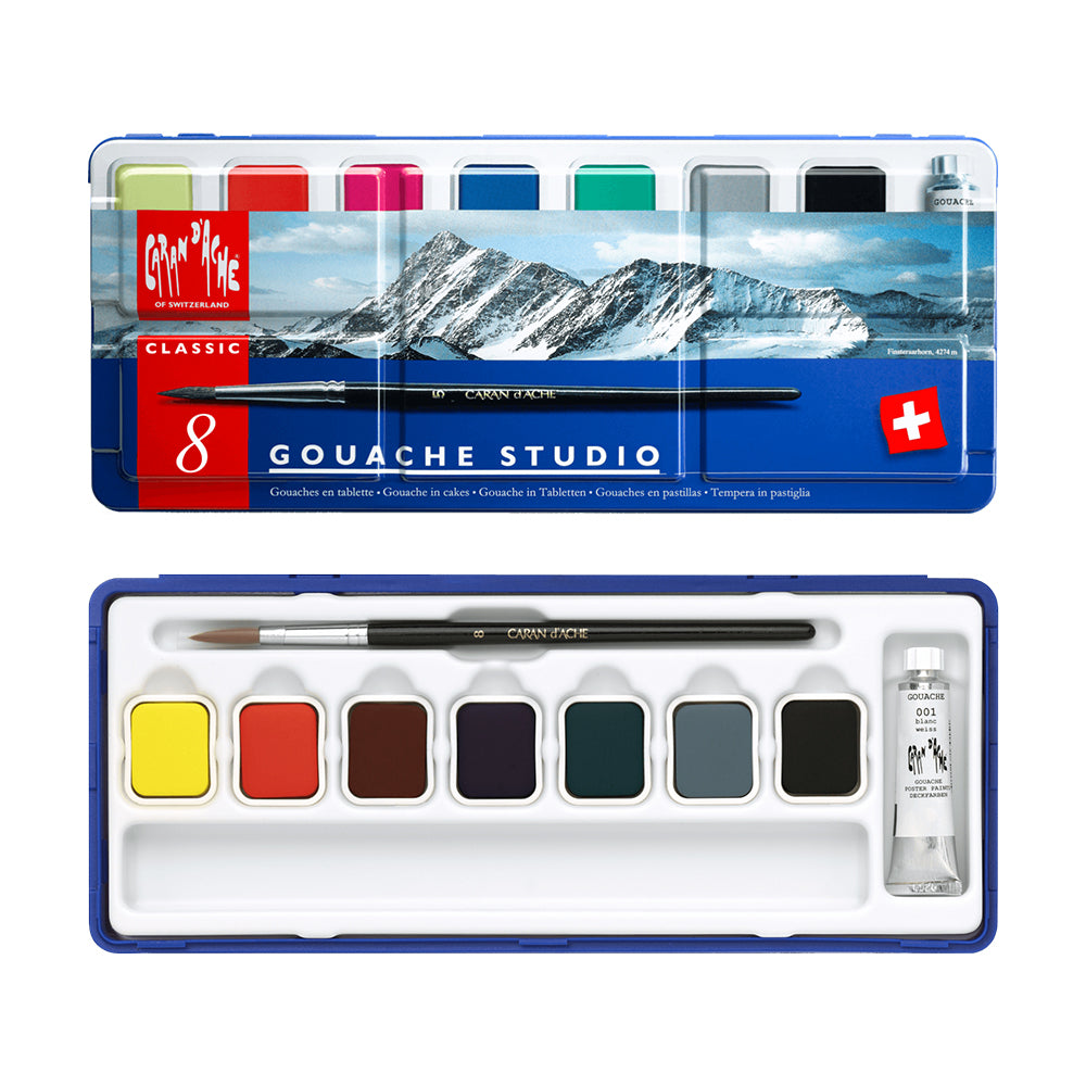 Classic Gouache In Tabletten 8 set Caran d'Ache