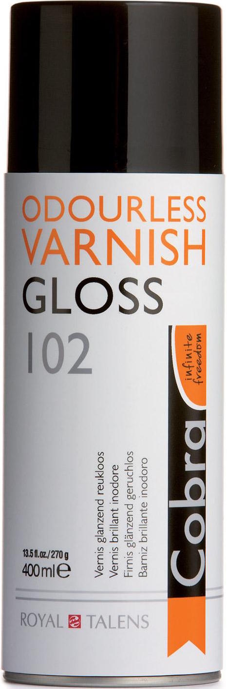 Vernis Glanzend Spuitbus 400 ml Cobra Waterverdunbare Olieverf