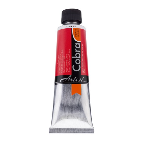 Cobra  150ml  303 S4 Cadmium Rood Licht Waterverdunbare Olieverf