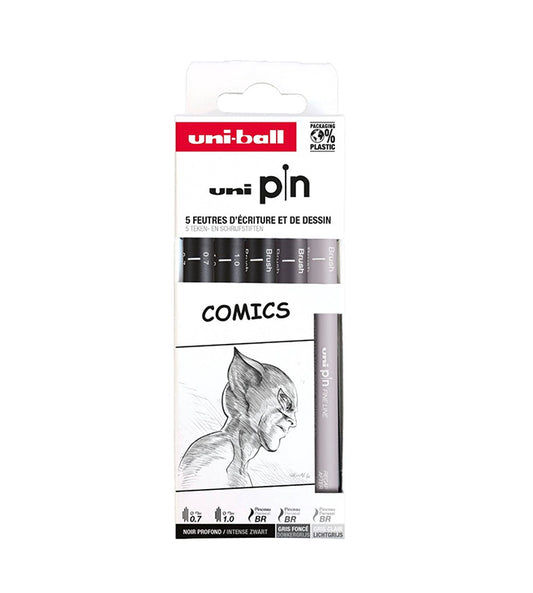 Comics Fineliner Set (5) PIN UNI-ball