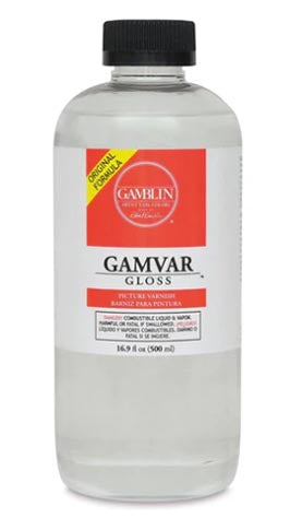 Gamvar Vernis Gloss 500 ml Reukloos Gamblin Olieverf Vernis