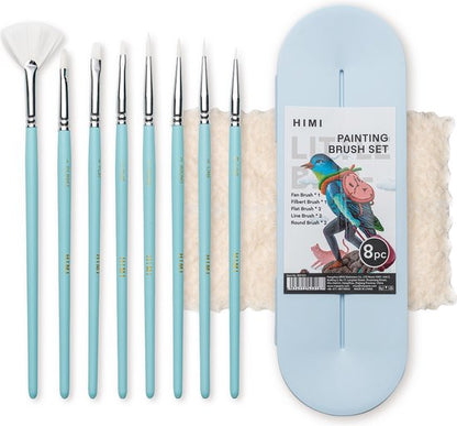 HIMI 8 Verschillende Penselen Set in Box (ice blue)