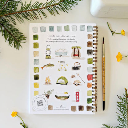 Aquarelverf werkboek - Camping - emily lex studio watercolor workbook