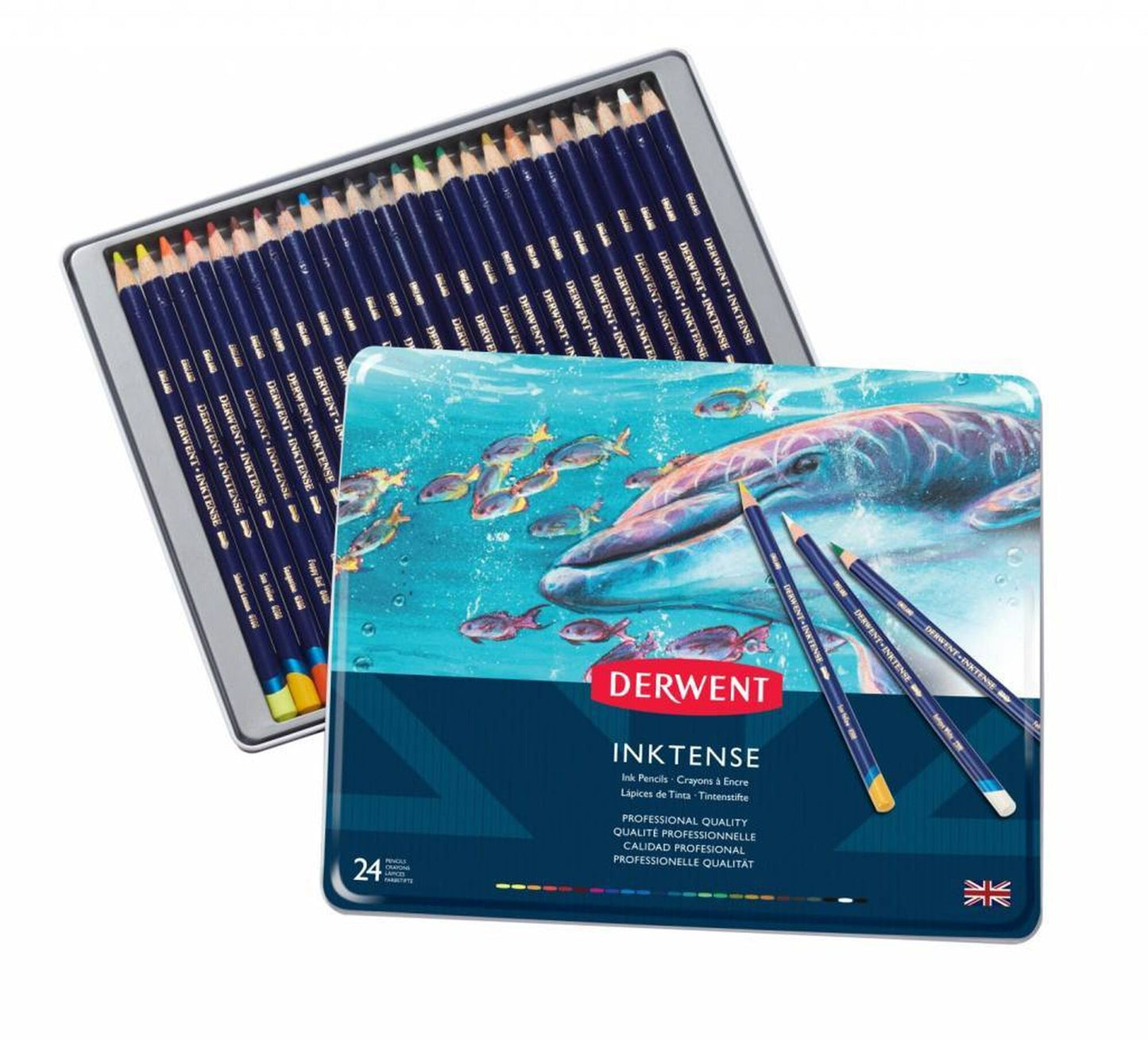 Inktense Aquarel potloden set 24 stuks Derwent