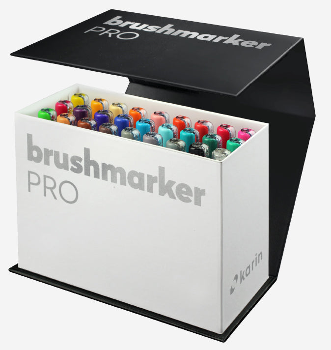 Brushmarker PRO Set Mini Box 26 colours + blender Karin