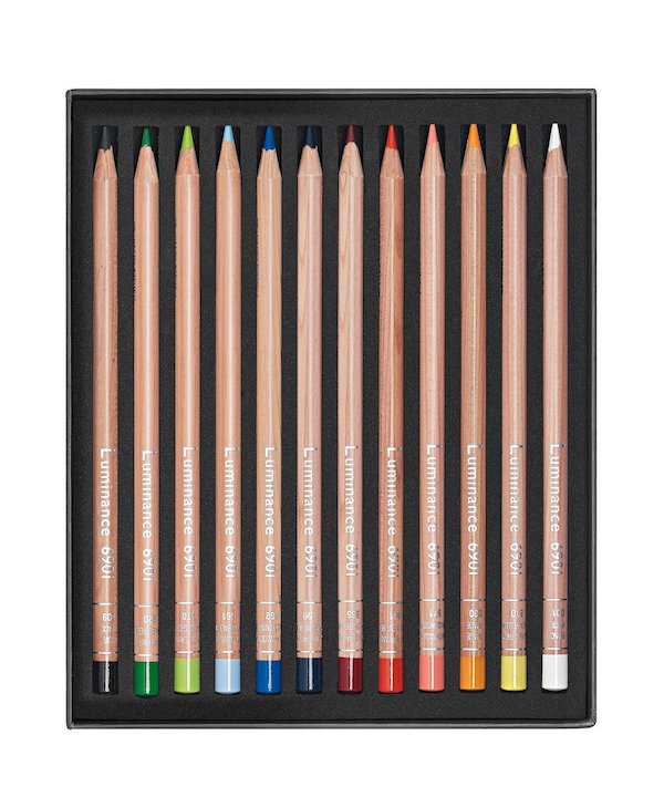 Doos met 12 kleuren set Luminance Caran D'Ache