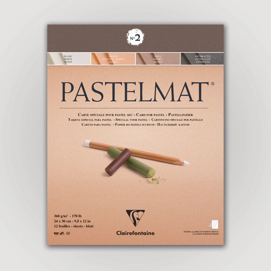 Pastelmat No. 2 (bruin) 360gr 24x30 Clairefontaine Gekleurd Pastelpapier