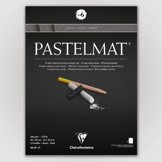 Pastelmat No. 6 (Antracite) 360gr 30x40 Clairefontaine Gekleurd Pastelpapier