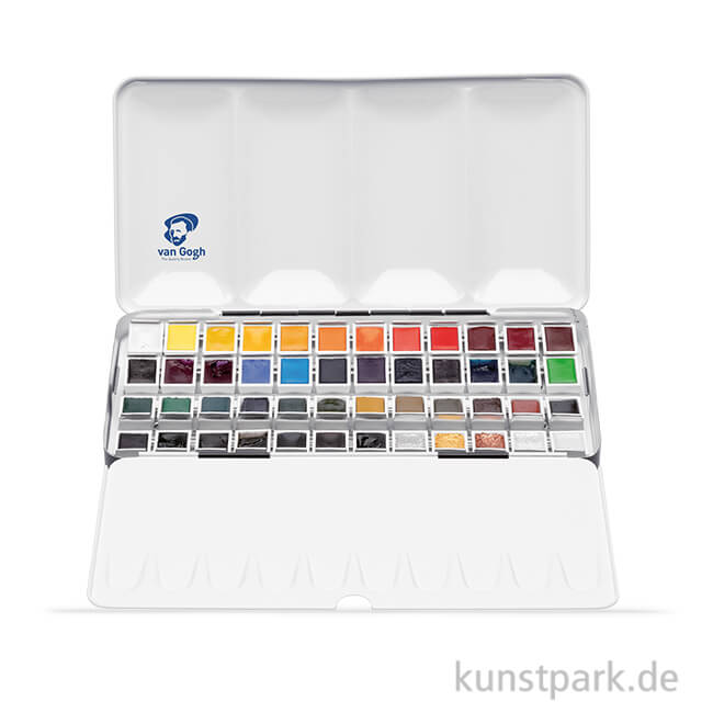 Van Gogh Waterverf set 48 napjes metalen blik Aquarelverf