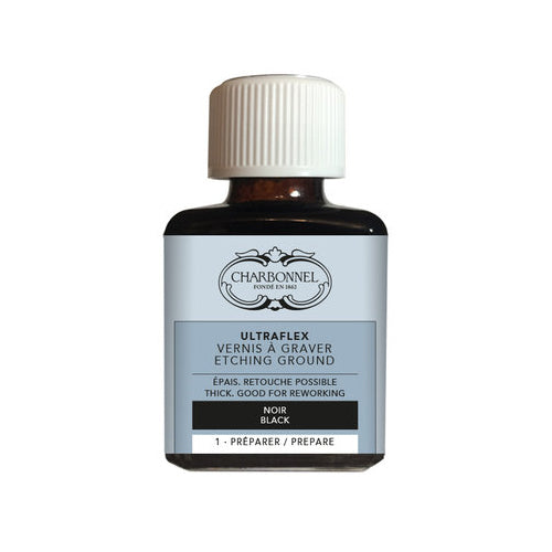Charbonnel Ultraflex Vloeibare sneldrogende etsgrond zwart 75ml