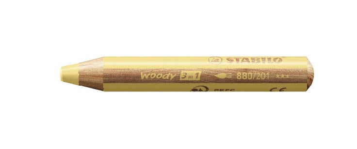 Woody 3 in 1 kleurpotlood pastel yellow