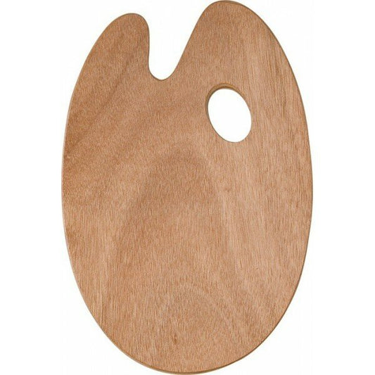 Houten palet voor olieverf 18x27 cm Ovaal Ami