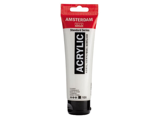 105 Titaanwit 120 ml Tube Acrylverf Amsterdam