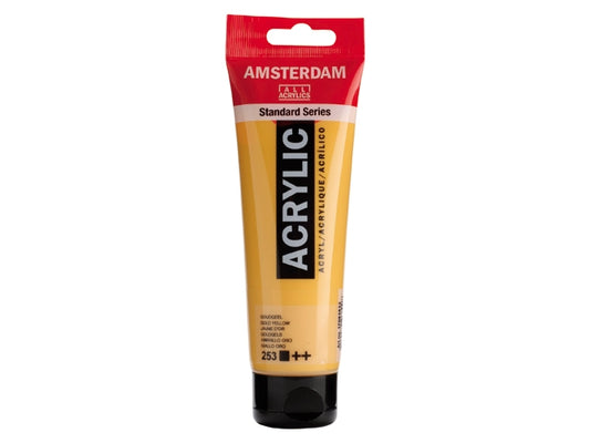 253 Goudgeel 120 ml Tube Acrylverf Amsterdam