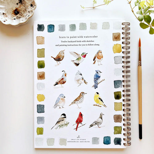 Aquarelverf werkboek - Vogels - emily lex studio watercolor workbook
