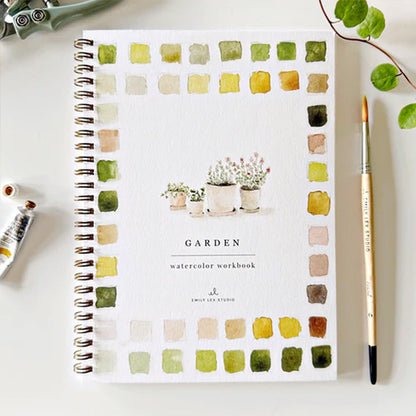 Aquarelverf werkboek - Tuin - emily lex studio watercolor workbook