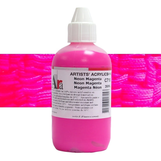 ARA 250ml  C715 NEON MAGENTA Artists Acrylics