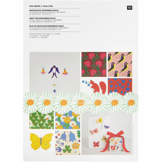 A4 knutselpapier Blok Diverse afbeeldingen en diktes Rico Design