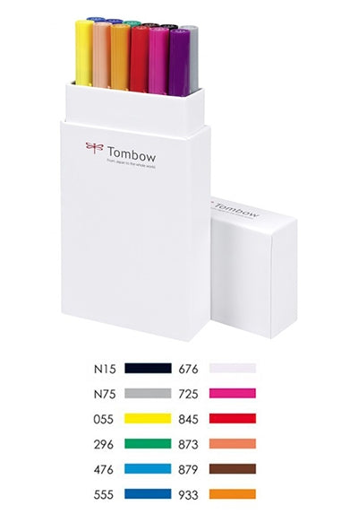 Tombow Dual Brush Set 12 Primary