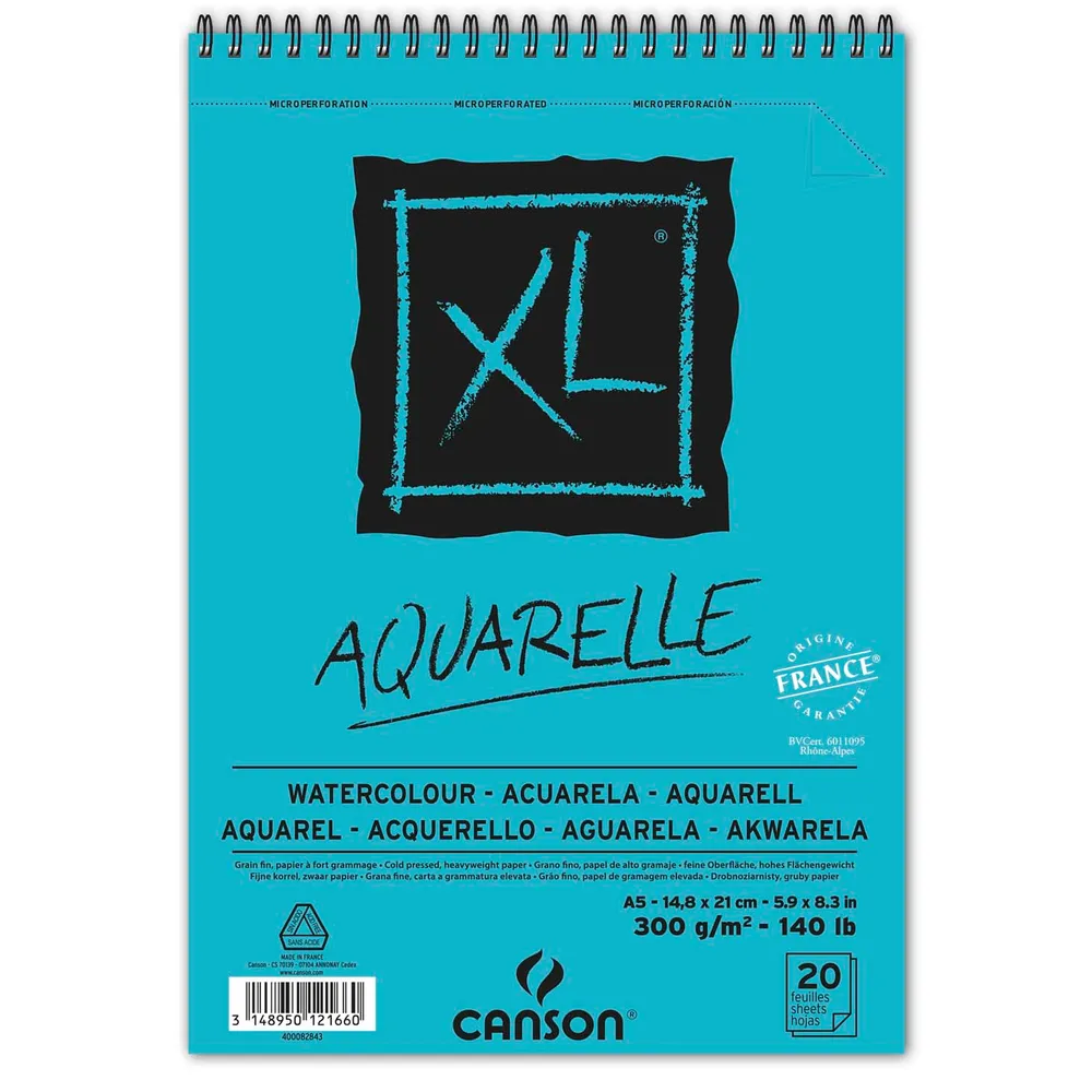 Aquarelle XL A5 300 gr Waterverf Papier Canson Spiraal Blok