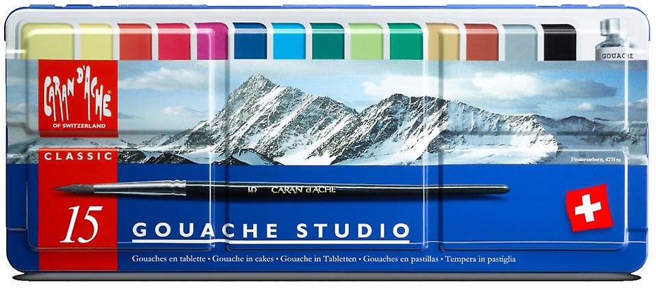 Classic Gouache In Tabletten 15 set Caran d'Ache