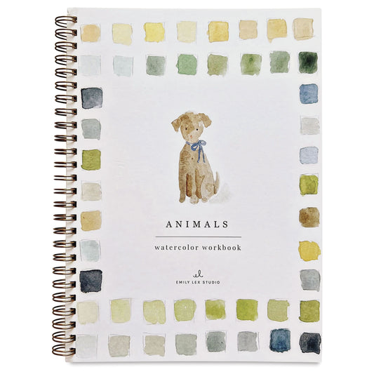 Aquarelverf werkboek - Dieren - emily lex studio watercolor workbook