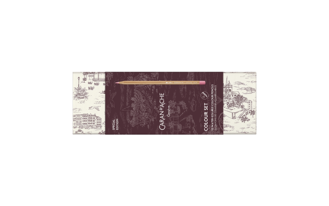 Limited Edition Aquarelpotloden Set Caran D'ache Toile de Jouy