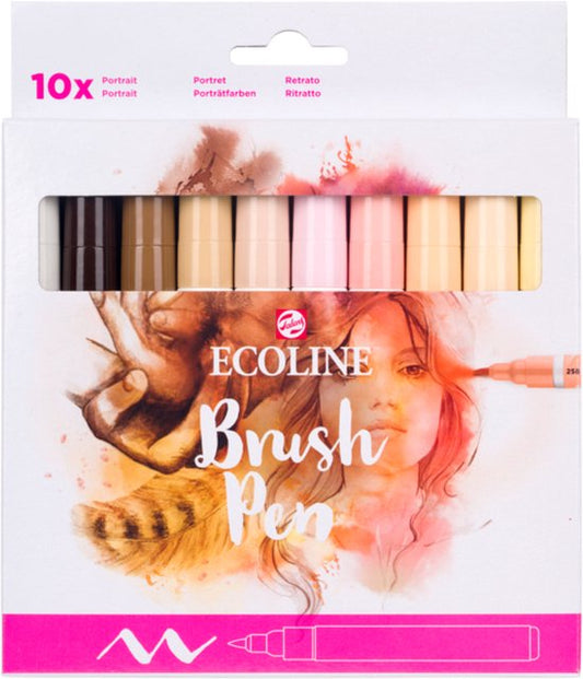 Ecoline Brushpen set 10 Skin / portret