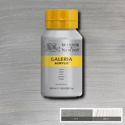  500ml  617 S2  Metalic Silver Galeria Acryl