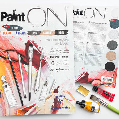 Paint-On A3 6x4 vel mix papier 250gr Clairefontaine