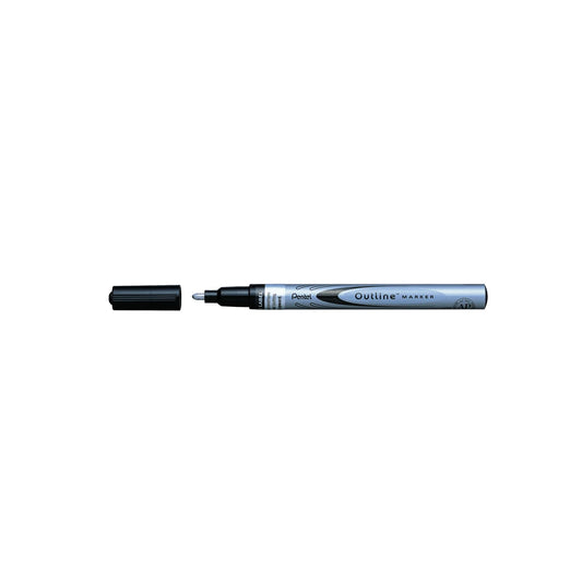 Pentel Magic pen outline marker zilver zwart